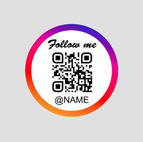 Social Media Aufkleber mit QR Code Link