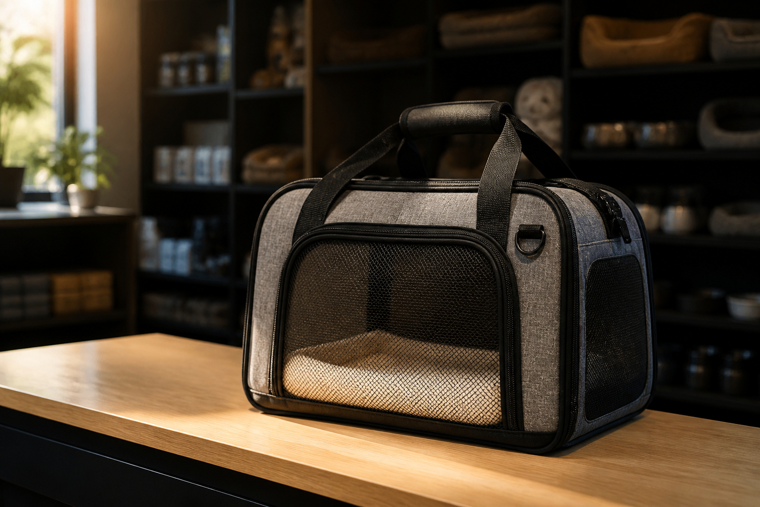Beratung zur Haustier-Abholtasche im Fachgeschäft