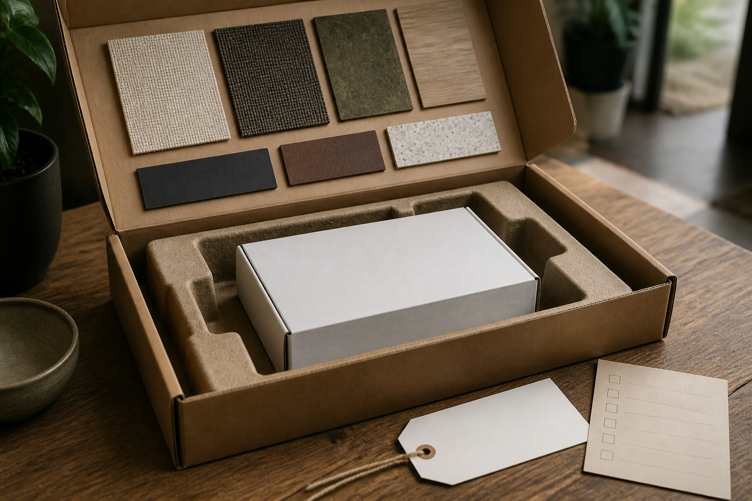 Musterbox transportsicher für den Versand verpackt