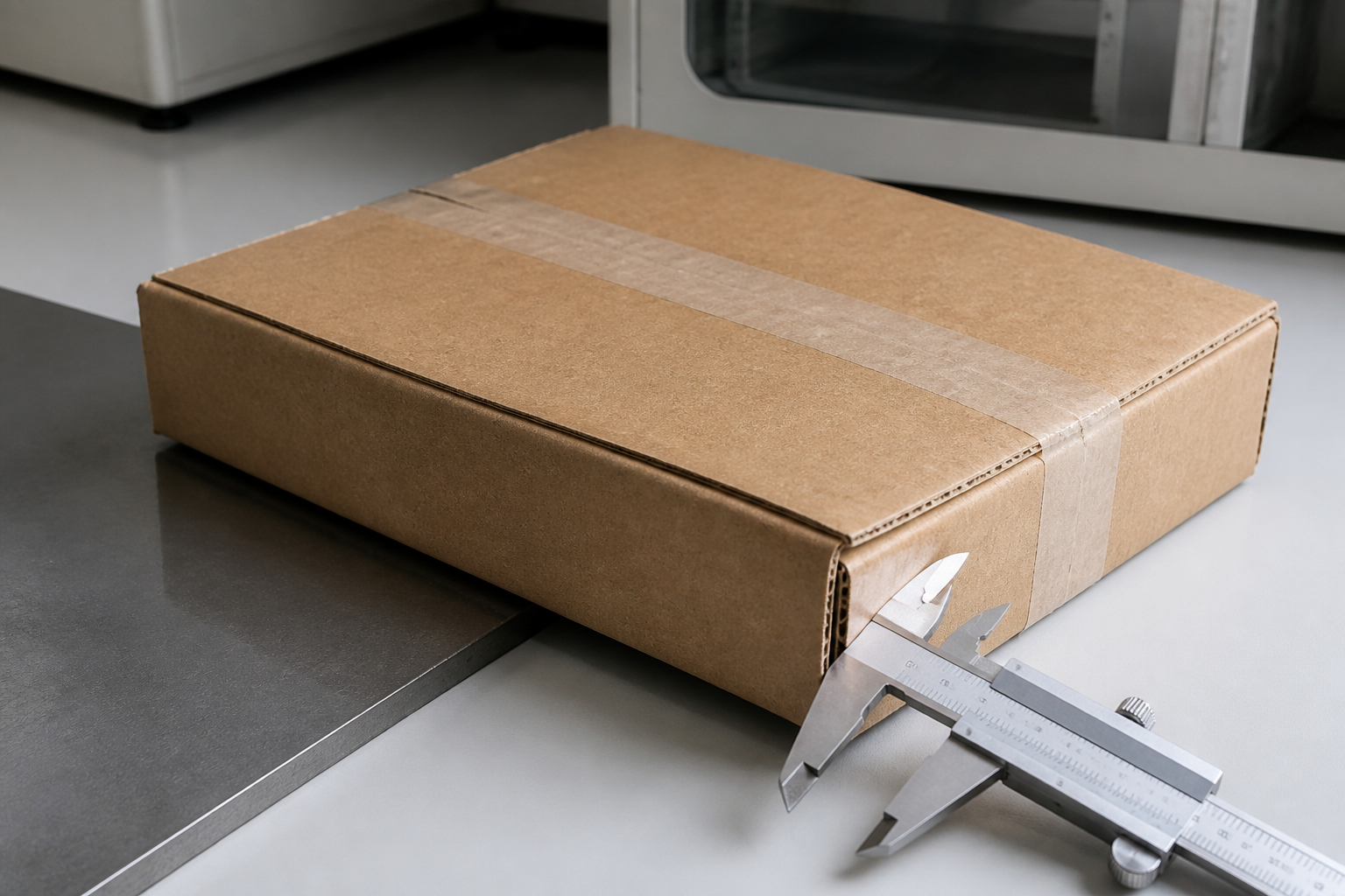 Klimaprüfung und Vermessung eines Verpackungsprototyps