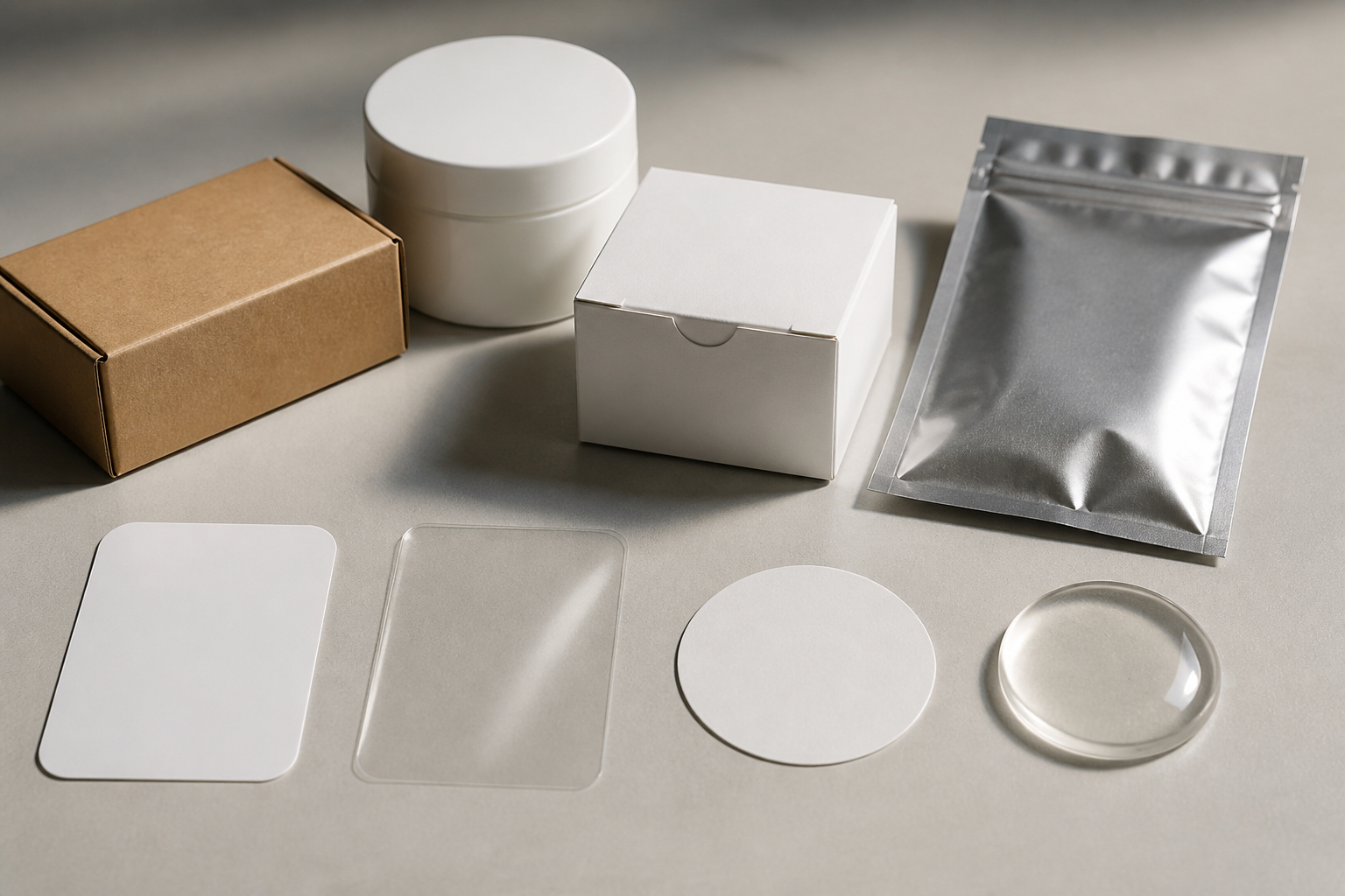 Materialvergleich für Co-Branding Aufkleber und Werbemittel
