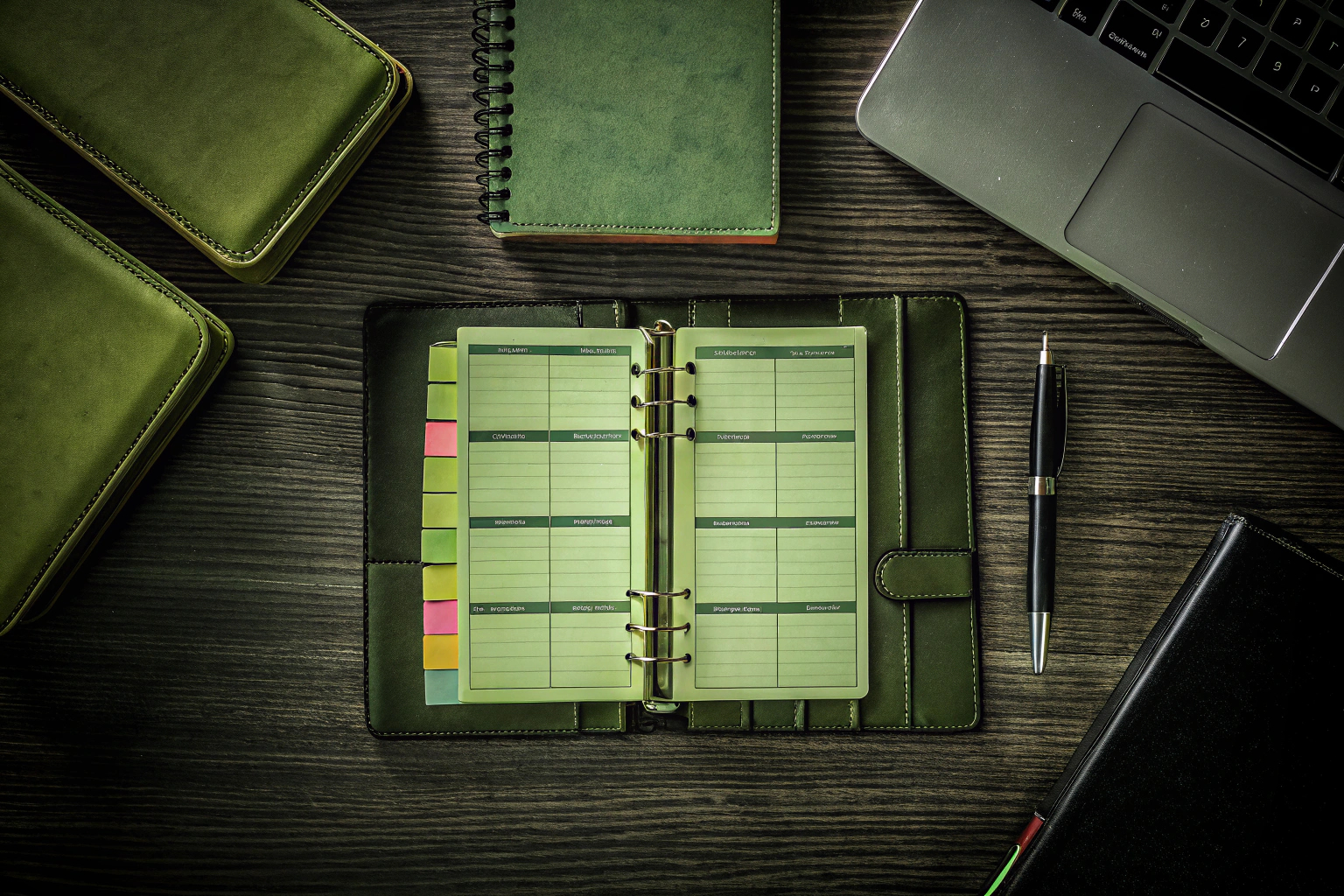 Eventplanungs-Tools auf einem Tisch