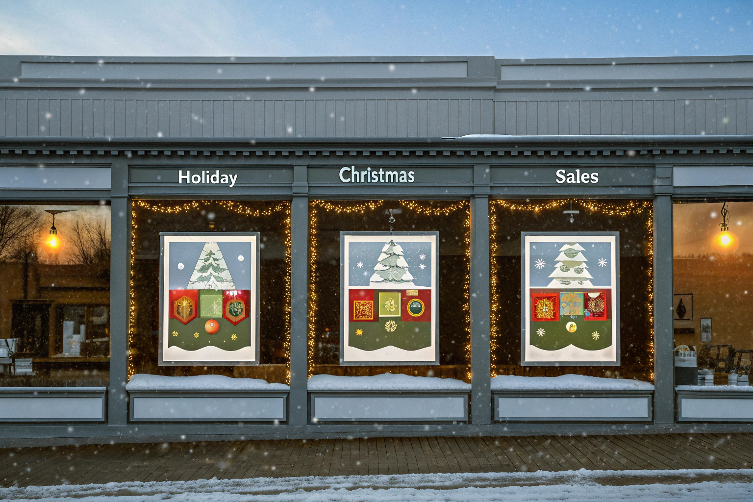 Weihnachtliche Plakate