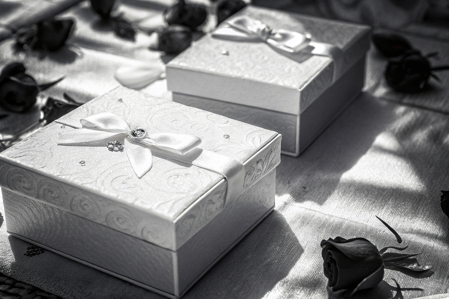 Weiße Geschenkboxen